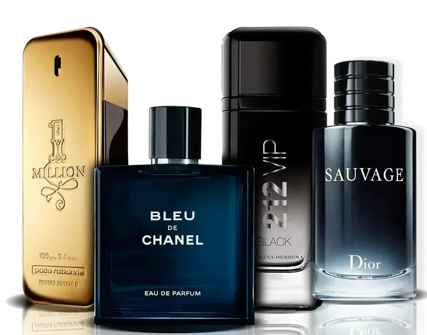 Set de 4 parfumuri | One Million, Bleu de Chanel, 212 VIP Black i Sauvage (100 ml)